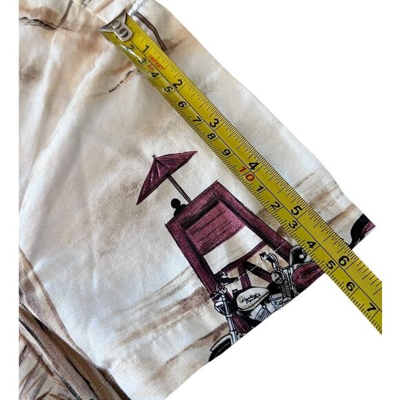 Vtg Harley Davidson Button Front Shirt USA Made 100% Cotton Road Trip Motorcycle - Picture 6 of 11